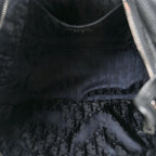 Grained Calfskin Saddle Soft Bag Black