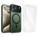 Entronix Bundle Compatible with iPhone 17 Pro Max - [Magnetic] Translucent Matte Case & 2 Clear Screen Protectors