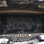 Canvas Embroidered Small Dioriviera Toile De Jouy Book Tote Blue