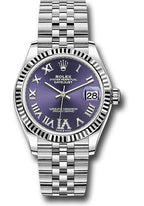 Rolex Steel and White Gold Datejust 31  - Aubergine Roman Diamond 6 Dial - Jubilee Bracelet - 278274 aubdr6j