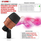 Tom Mic Wired Cardioid Bass Drum Microphone Kit High SPL Instrument Microfono w XLR Connection-  Tom XP COPPEREX