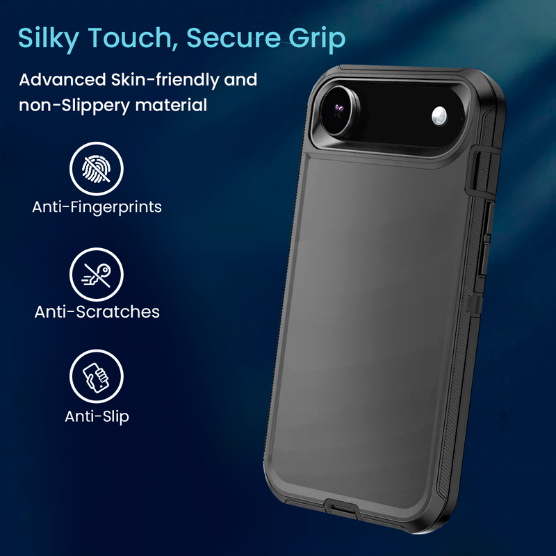 Entronix Bundle Compatible with iPhone 17 Air - Heavy Duty Case & 2 Clear Screen Protectors