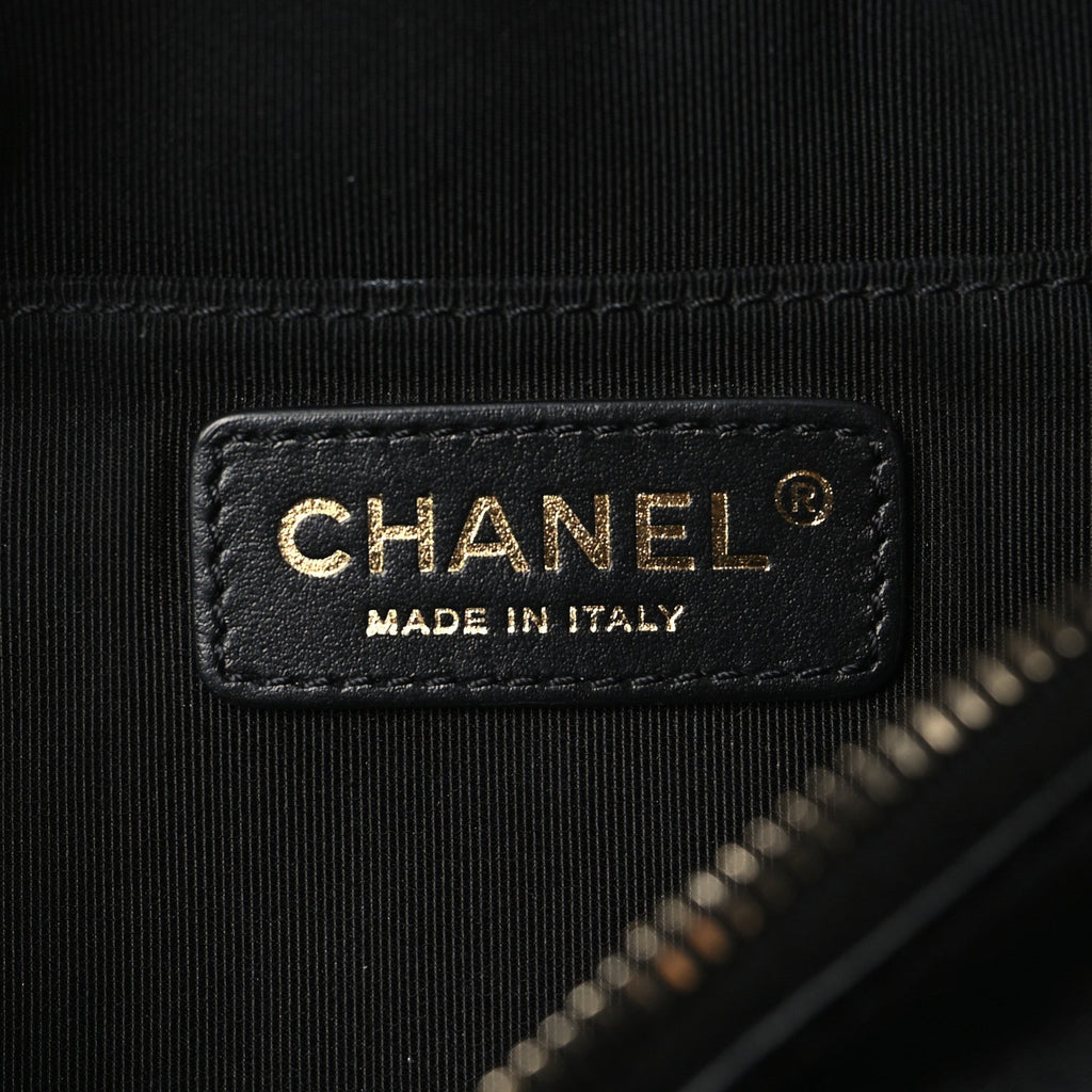 Lambskin Quilted Waist Bag Fanny Pack Black