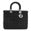 Lambskin Cannage Large Lady Dior Black
