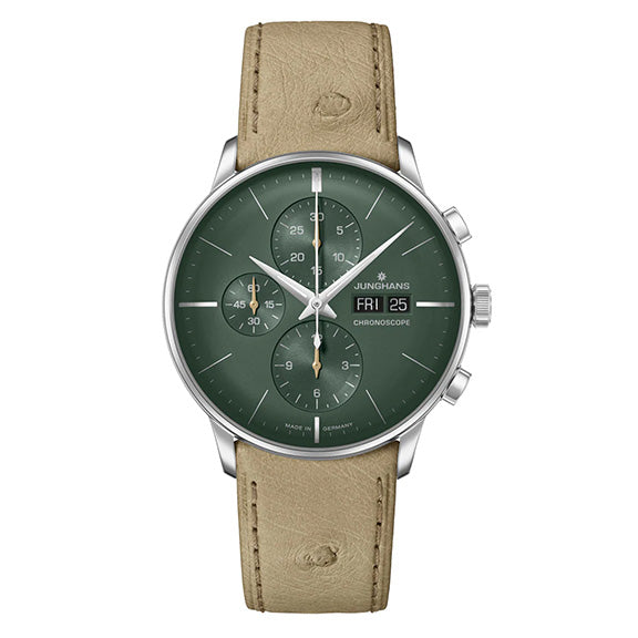 Junghans Meister Chronoscope Men's Green/Beige Watch