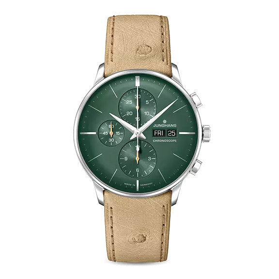 Junghans Meister Chronoscope Men's Green/Beige Watch