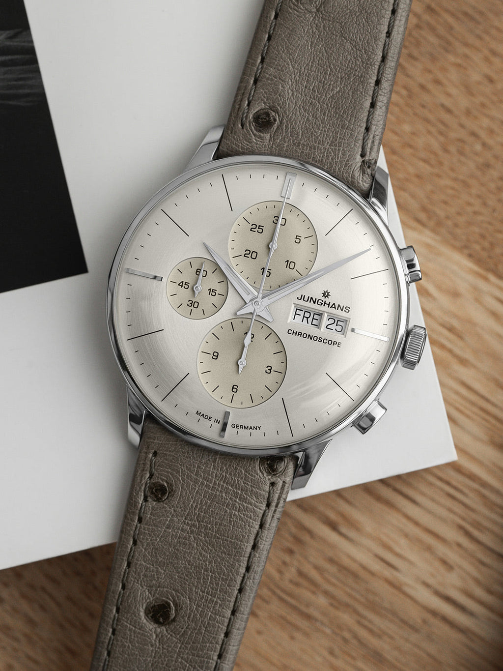 Junghans Meister Chronoscope Men's Beige Grey Watch