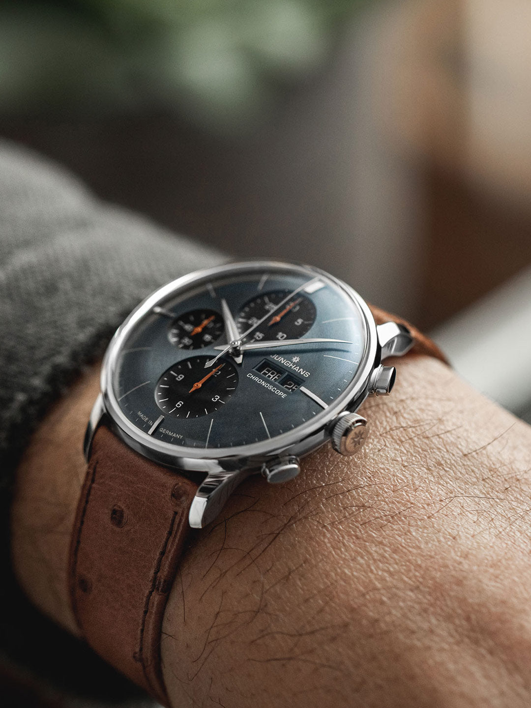 Junghans Meister Chronoscope Men's Grey Brown Watch