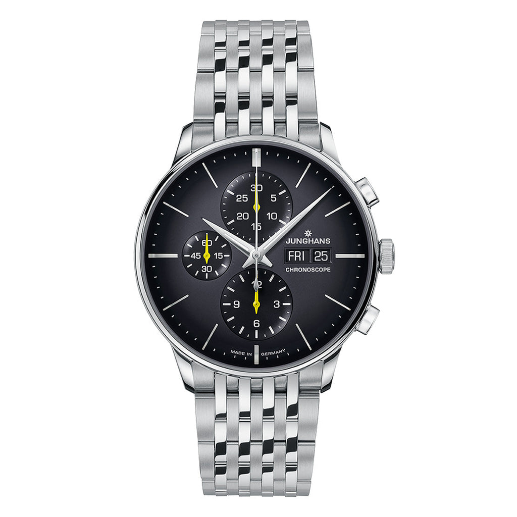 Junghans Meister Chronoscope Men's Black Watch