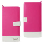 Reiko Iphone 6/ 6S Two Tone Super Wallet Case With Multiple Card Slots In White Hot Pink