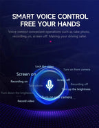 4K UHD 9.66" Mirror Front and Rear Dual Dash Camera Voice Control, Night Vision Touch Screen Waterproof Back Camera, 150 degreesWide Angle Monitoring Range with 64G SD Card