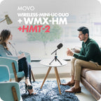 Movo Wireless Mini UC-Duo USB-C Wireless Microphone for iPhone 15/16/Android