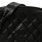 Caviar Quilted Camera Case Black