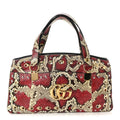 Snakeskin Large Arli Top Handle Bag Pink Beige