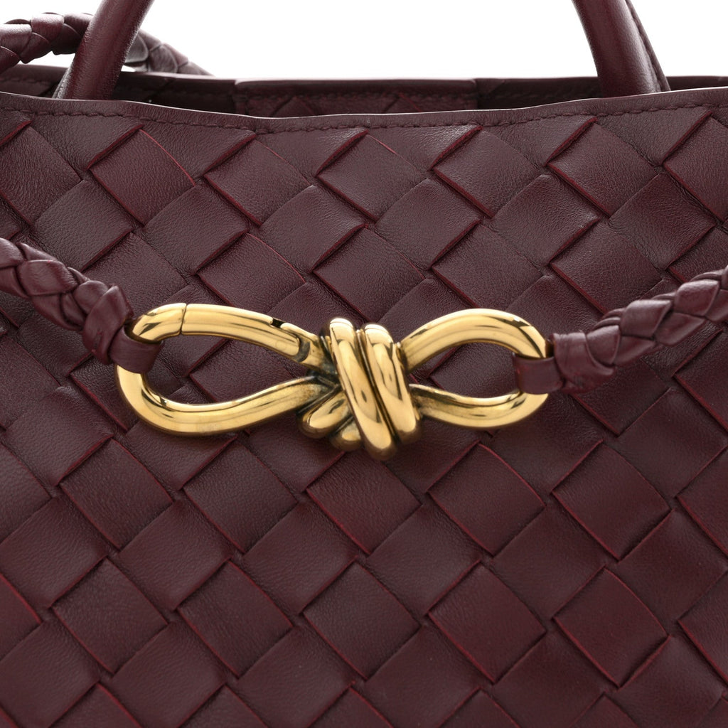 Nappa Intrecciato Small Andiamo Shoulder Bag Barolo