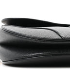 Grained Calfskin Saddle Bag Black