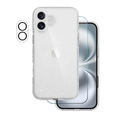 Entronix Bundle Compatible with iPhone 17 - [Hard] Glitter Clear Case, 1 Clear Screen Protector & 1 Camera Lens Protector