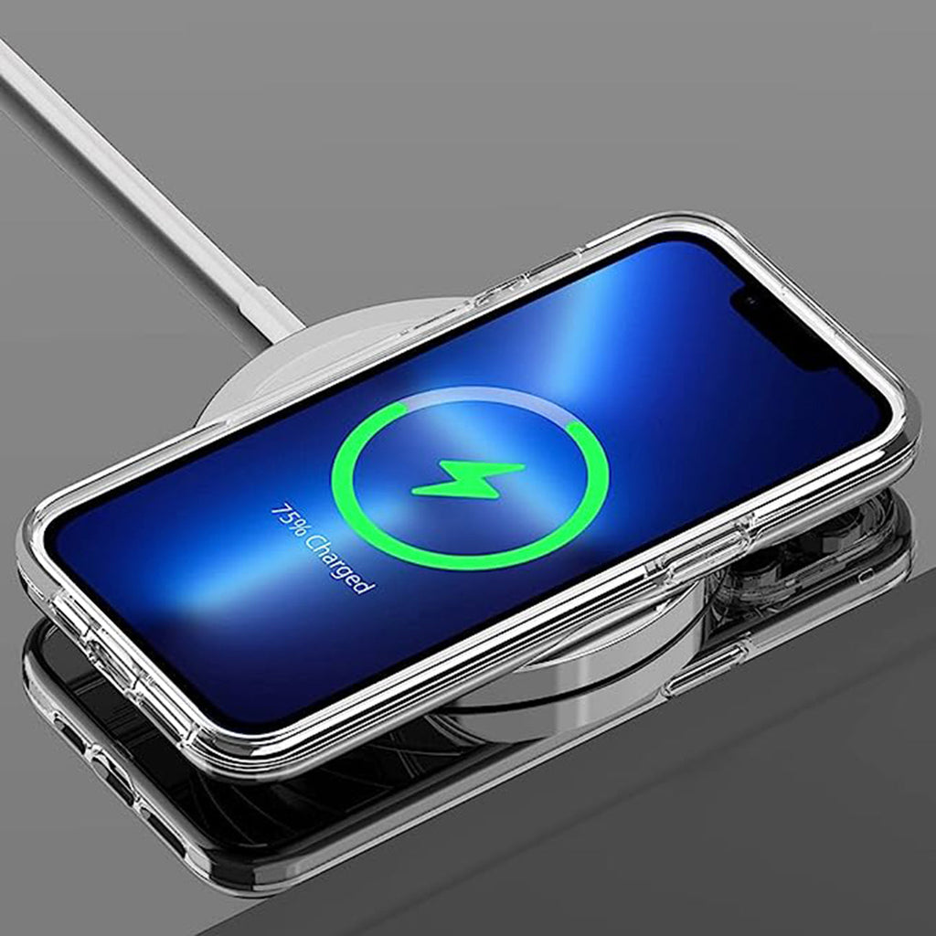 Reiko Magnetic Wireless Charging Tpu Bumper Case For Samsung S 23 Ultra In Clear