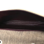 Shearling Sheepskin Denim Small Paris Dallas Sheriff's Star Flap Brown White