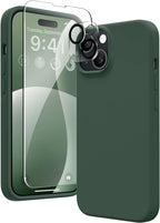 Entronix Bundle Compatible with iPhone 14 - Liquid Silicone Case, 1 Clear Screen Protector & 1 Camera Lens Protector
