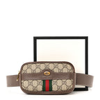 GG Supreme Monogram Ophidia Belted iPhone Case 85 34 Dark Brown