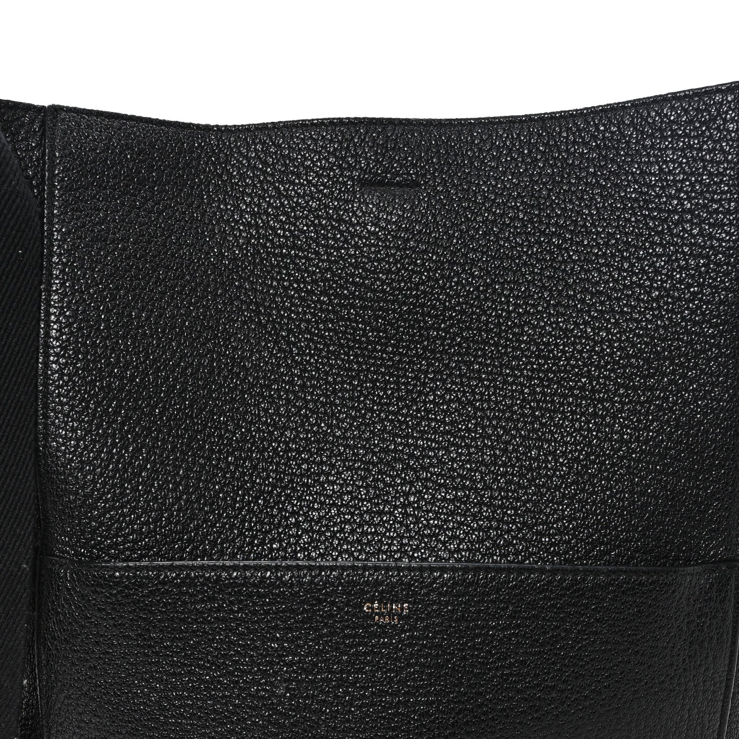 Soft Grained Calfskin Sangle Bucket Bag Black