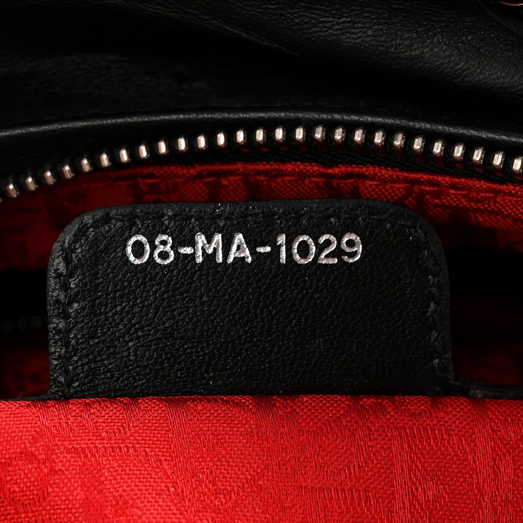 Lambskin Cannage Large Lady Dior Black