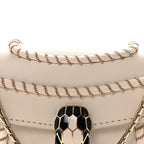 Calfskin Woven Chain Serpenti Forever Crossbody Bag White