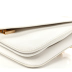 Calfskin Mount Envelope Bag White