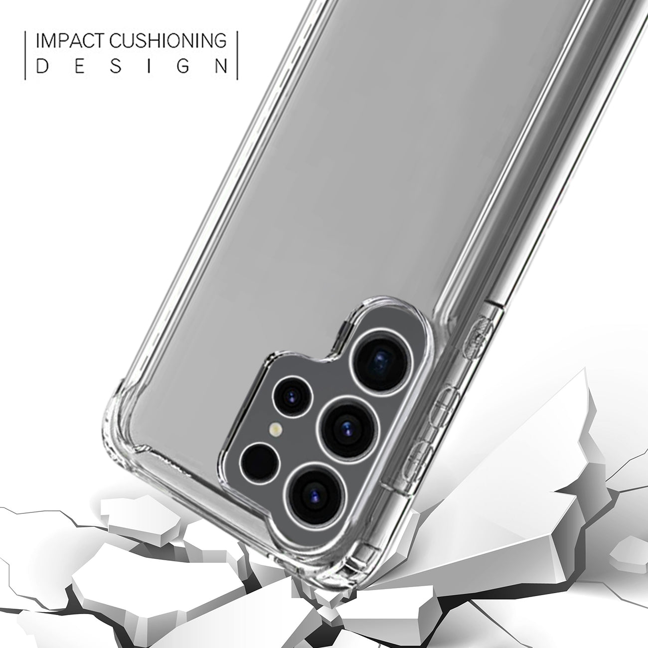 Reiko High Quality 2X Clean Pc And Tpu Bumper Case In Clear For Samsung Galaxy S23  Ultra
