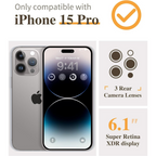 Entronix [Magnetic] Case Compatible with iPhone 15 Pro - Translucent Frosted Matte
