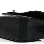 Caviar Quilted Small Double Flap Black
