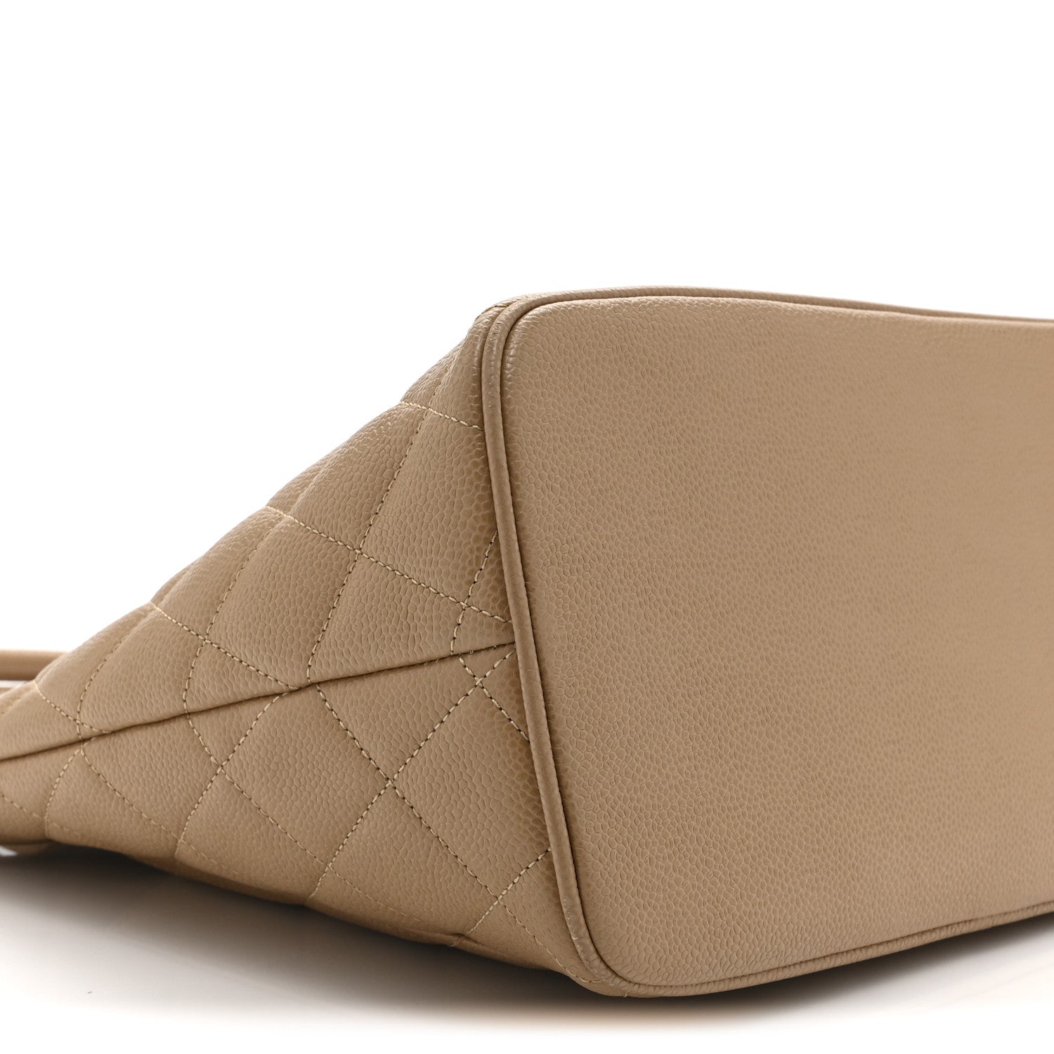 Caviar Quilted Medallion Tote Beige