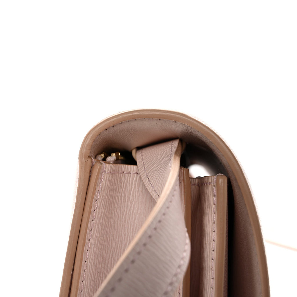 Liege Calfskin Medium Classic Box Flap Bag Pale Pink