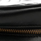 Calfskin Matelasse Small GG Marmont Chain Shoulder Bag Black