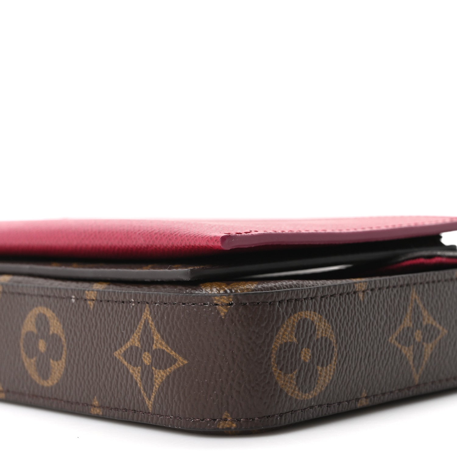 Monogram Pochette Felicie Chain Wallet Fuchsia