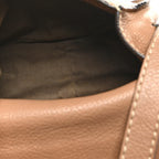 Calfskin Mini Marcie Round Crossbody Bag Nut