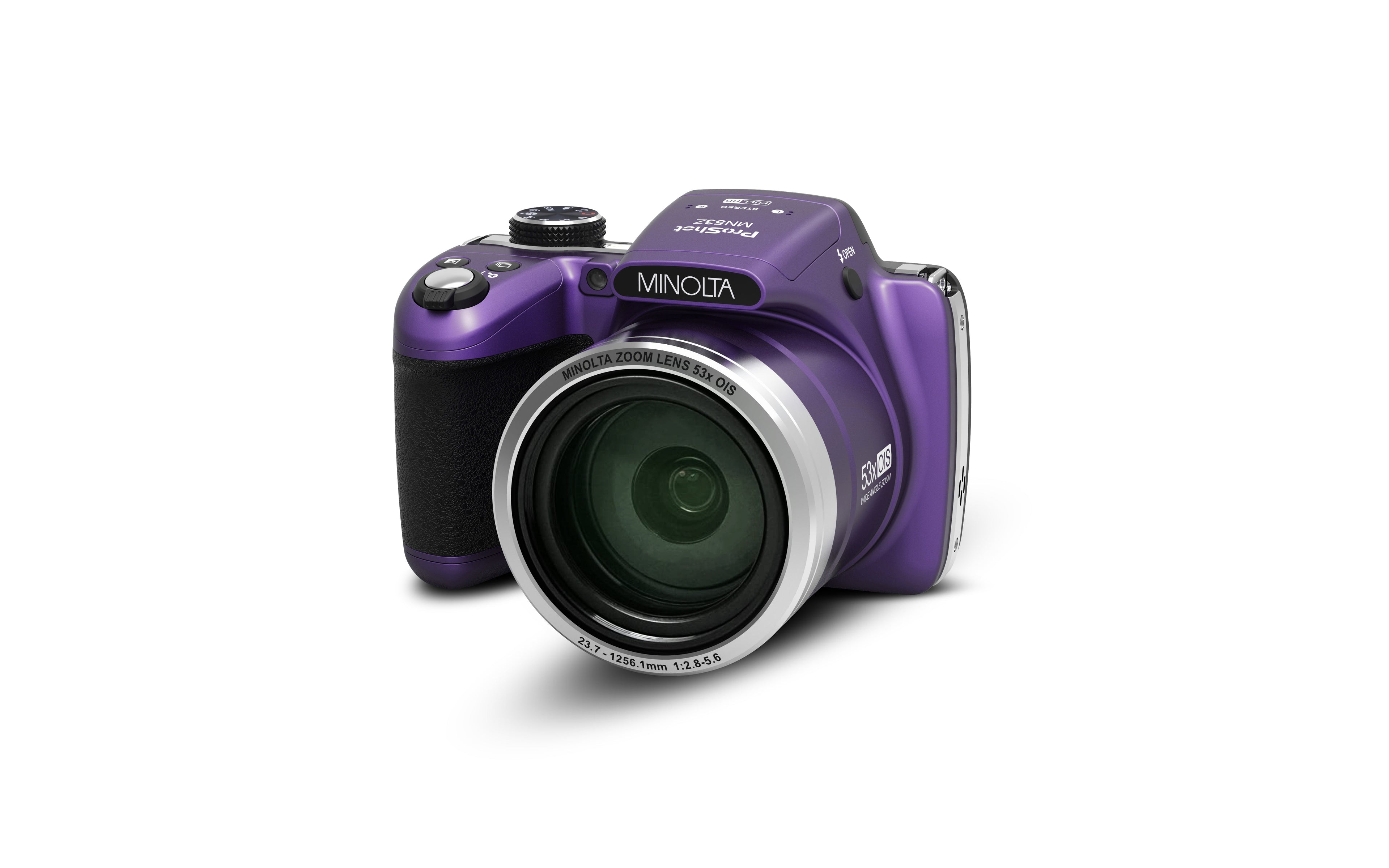MINOLTA MN53Z ProShot 16 MP / 1080P FHD Bridge Camera w/53x Optical Zoom (Purple)