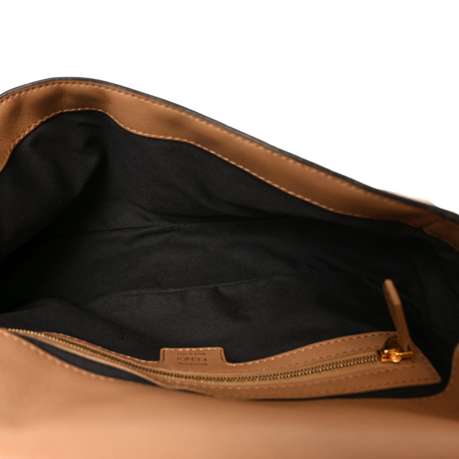 Nappa FF 1974 Embossed Baguette Miele Scuro