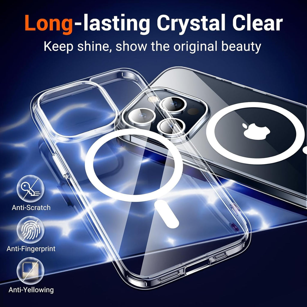 Entronix Bundle Compatible with iPhone 11 Pro Max - [Magnetic] Clear Case & 2 Clear Screen Protectors