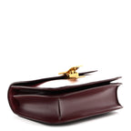 Box Calfskin Teen Classic Box Flap Bag Burgundy