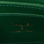 Shiny Aged Calfskin Quilted Mini Nano Kelly Shopper Green