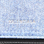Nappa Denim Printed Small Hourglass Top Handle Bag Denim Blue