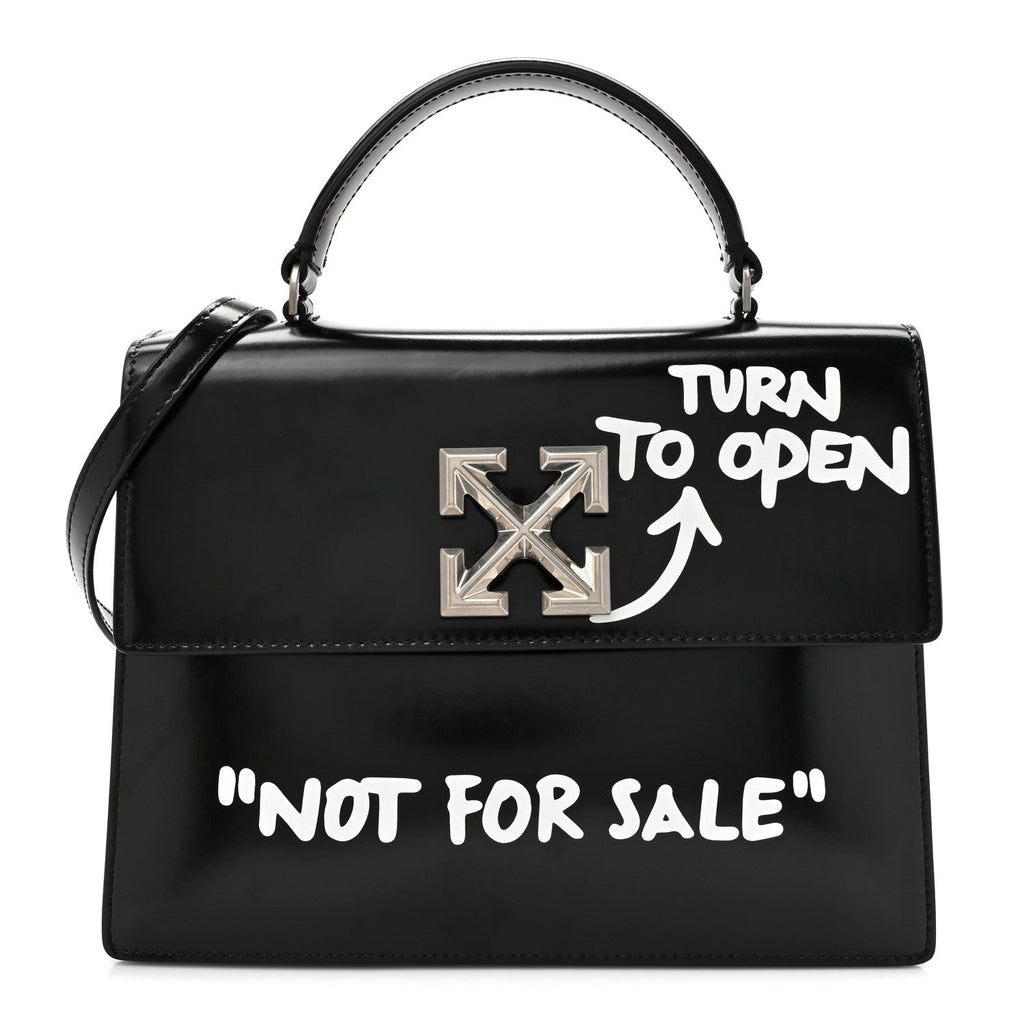 Calfskin Jitney 2.8 Not For Sale Top Handle Bag Black White