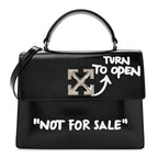 Calfskin Jitney 2.8 Not For Sale Top Handle Bag Black White