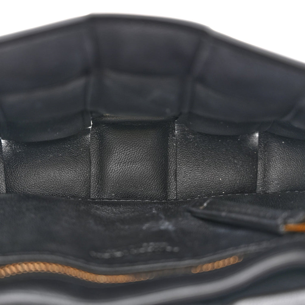 Nappa Maxi Intreccio Small Padded Cassette Crossbody Bag Black
