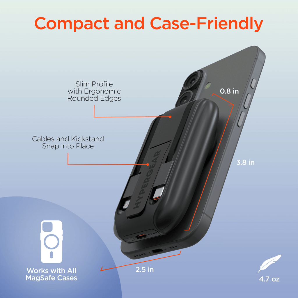 Mag Grip Go 5000mAh Wireless Power Bank