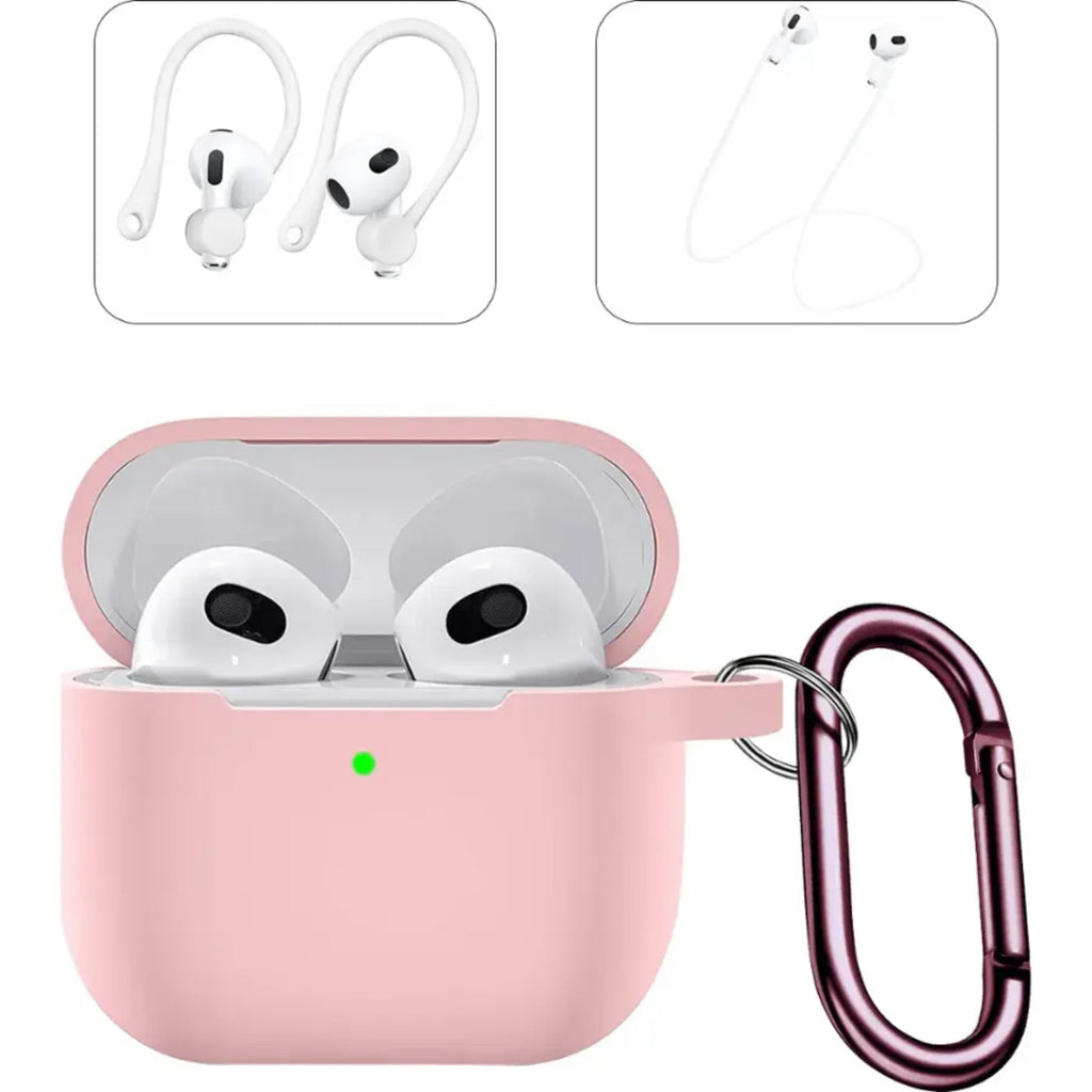 SAHARA - Venture Series Silicone Combo Kit Case for Apple AirPods (3rd Generation) - Pink