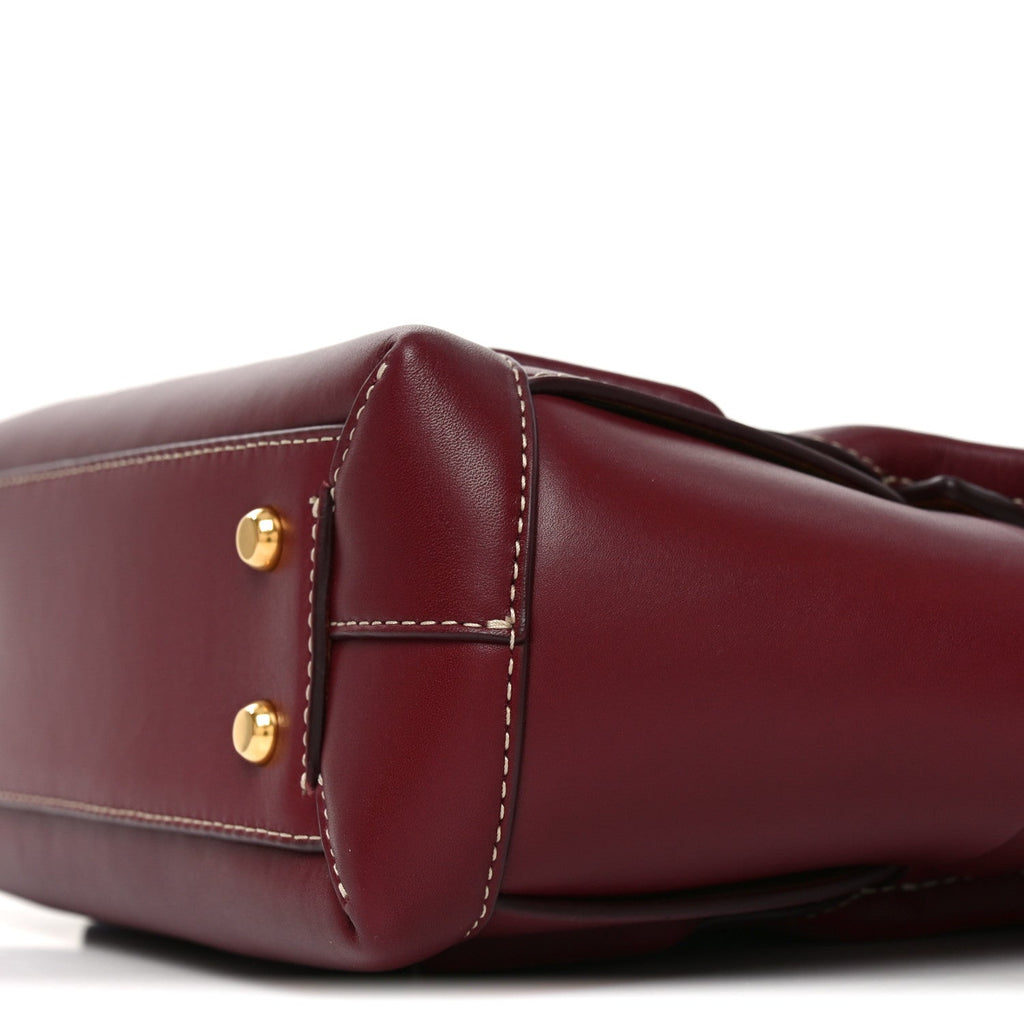 Calfskin Mini Maxi Intrecciato Arco Burgundy