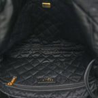Shiny Calfskin Quilted Small Chanel 22 Black